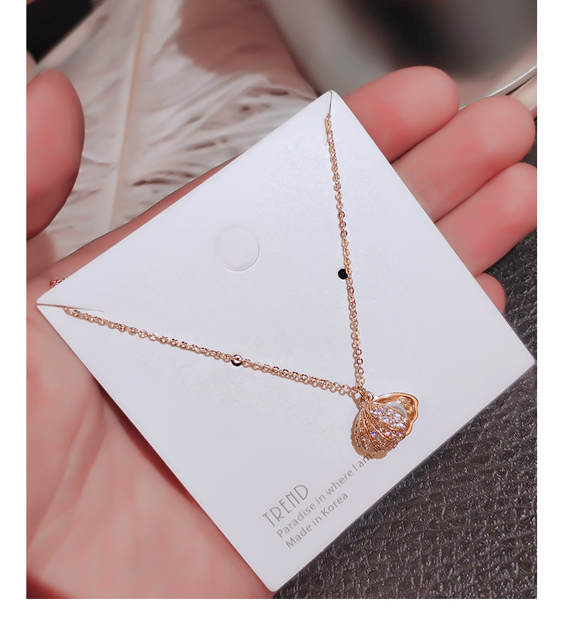 INS Necklace Women's Korean Internet Celebrity Same Style Shell Pearl